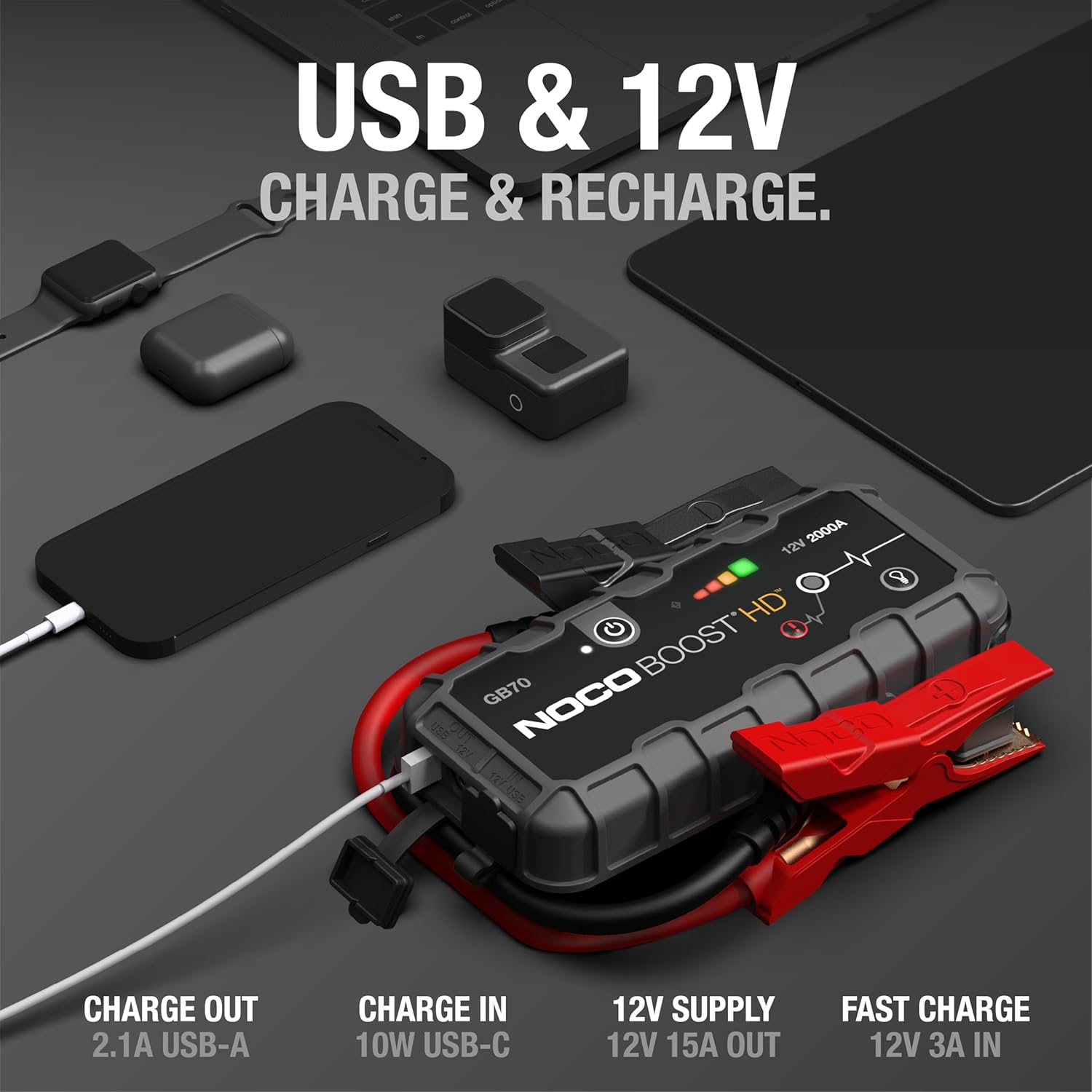 Detalle 2 de NOCO Boost GB70 2000 A Starthilfe