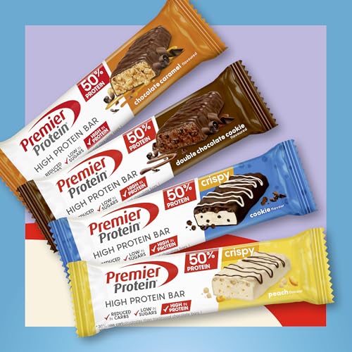 Detalle de Premier Protein High Protein Bar 50% – Chocolate Caramel, 16x40 g, palmölfrei