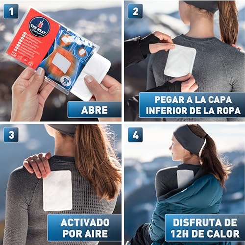 Detalle de THE HEAT COMPANY Calentador de cuerpo Extra CÁLIDO (10 piezas) con adhesivo y calor activado por aire