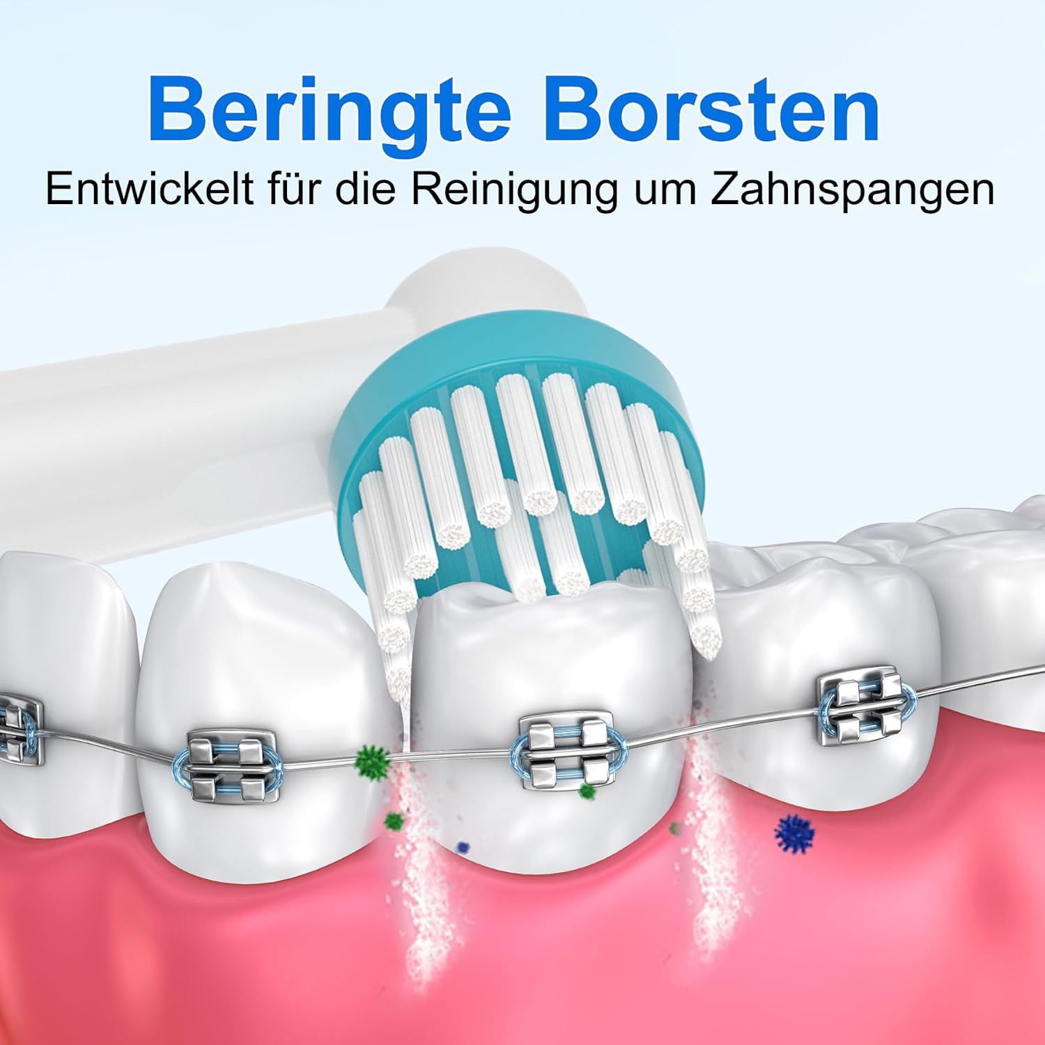 Thumbnail 1 de 16er Ortho Care Aufsteckbürsten für Braun Oral-B elektrische Zahnbürste – für präzise Reinigung an Zahnspangen
