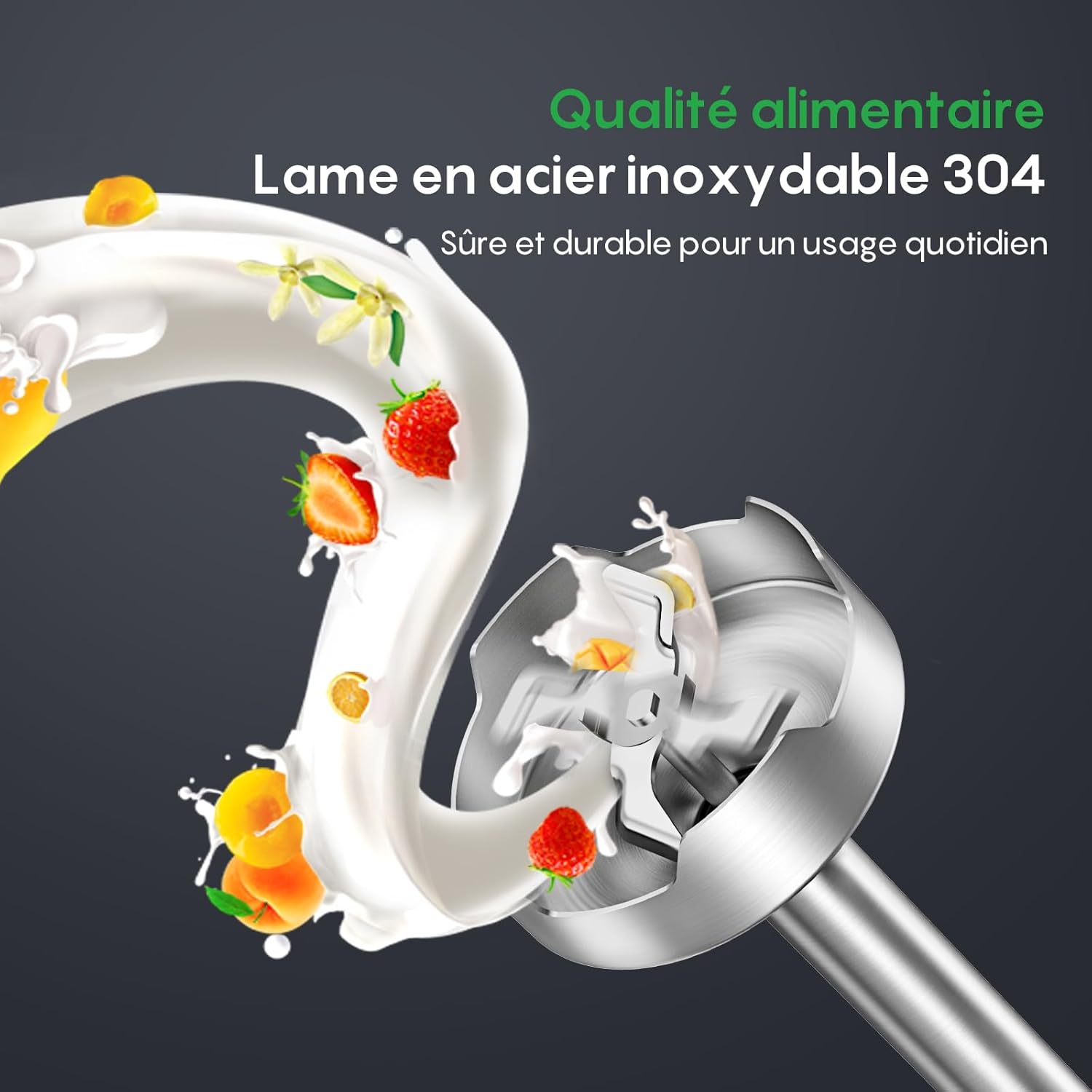 Thumbnail 6 de FRESKO 4-en-1 Mixeur Plongeur HB3302 : puissance 1000 W et 12 vitesses pour tout mixer