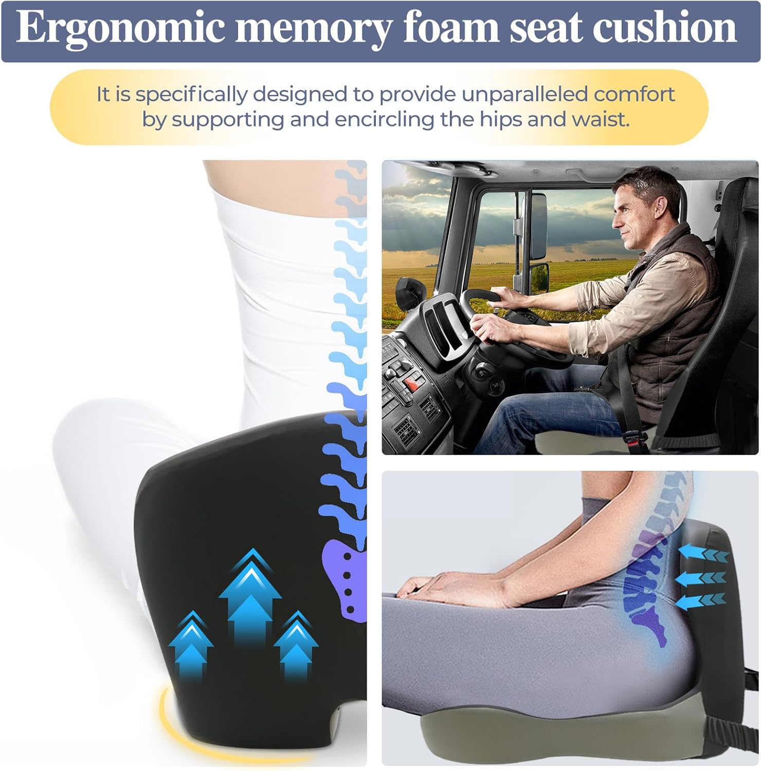 Thumbnail 2 de Mosxoed Memory Foam Seat Cushion