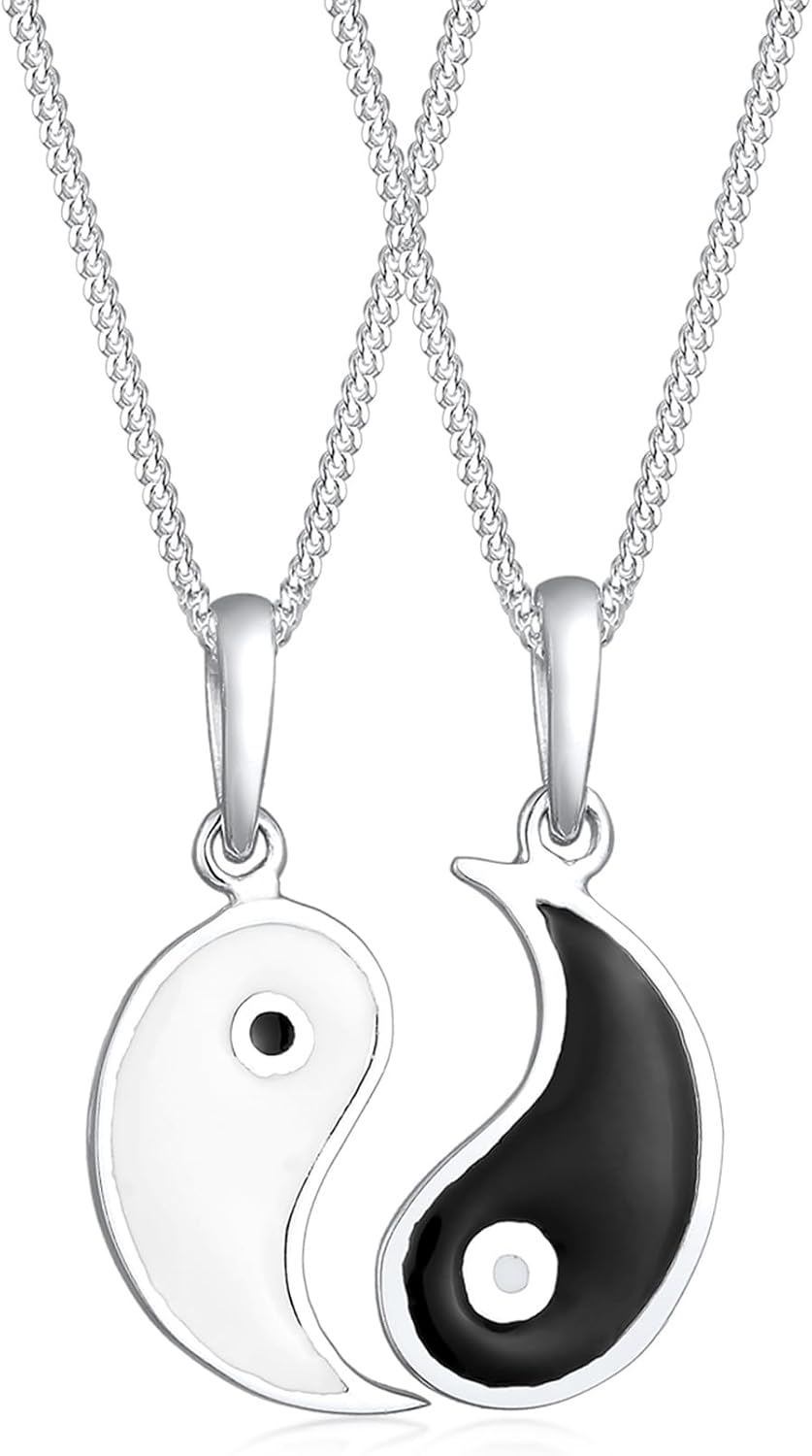 Detalle de Elli Yin Yang Silberkette 45 cm