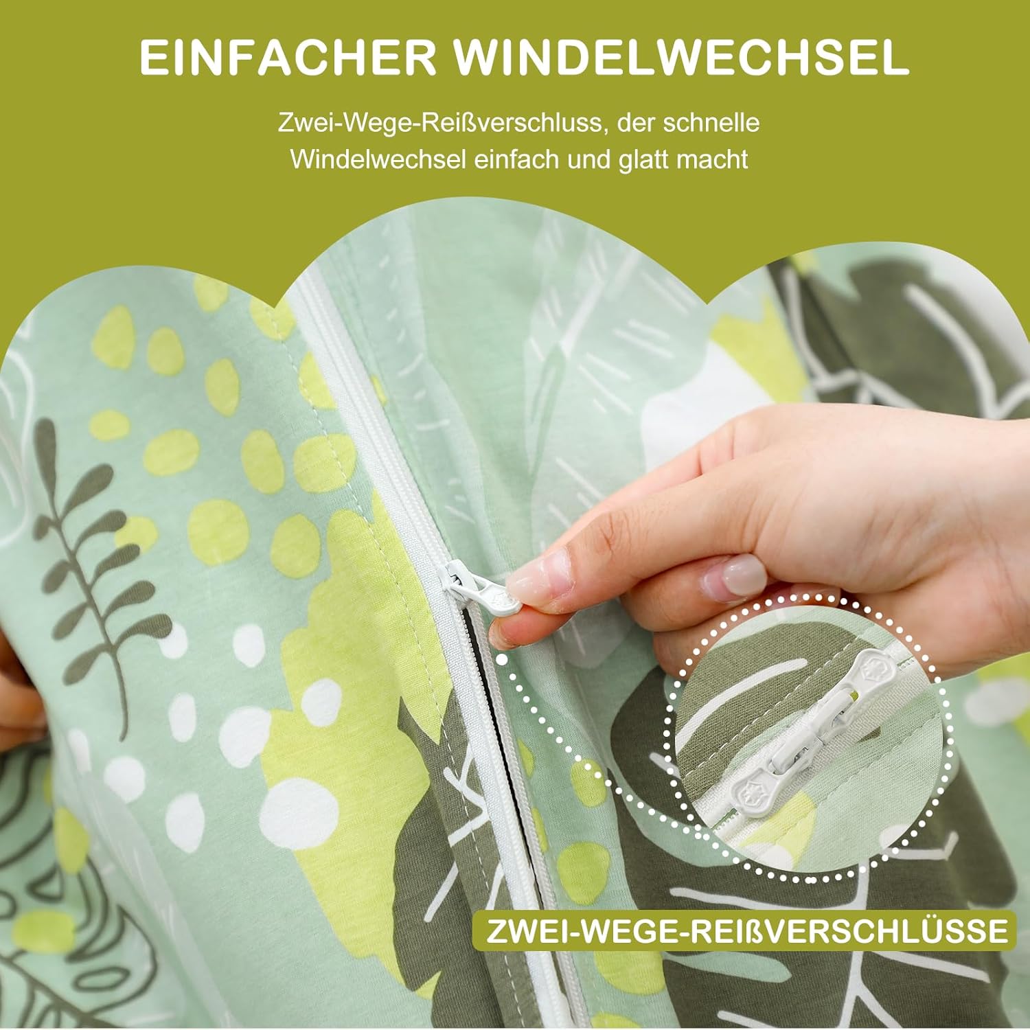 Thumbnail 5 de Nivolltha Super Weich 2er 0,5 TOG Baby-Schlafsack aus 100% Baumwolle – Sommer-Schlafsack für 6–18 Monate, Größe M