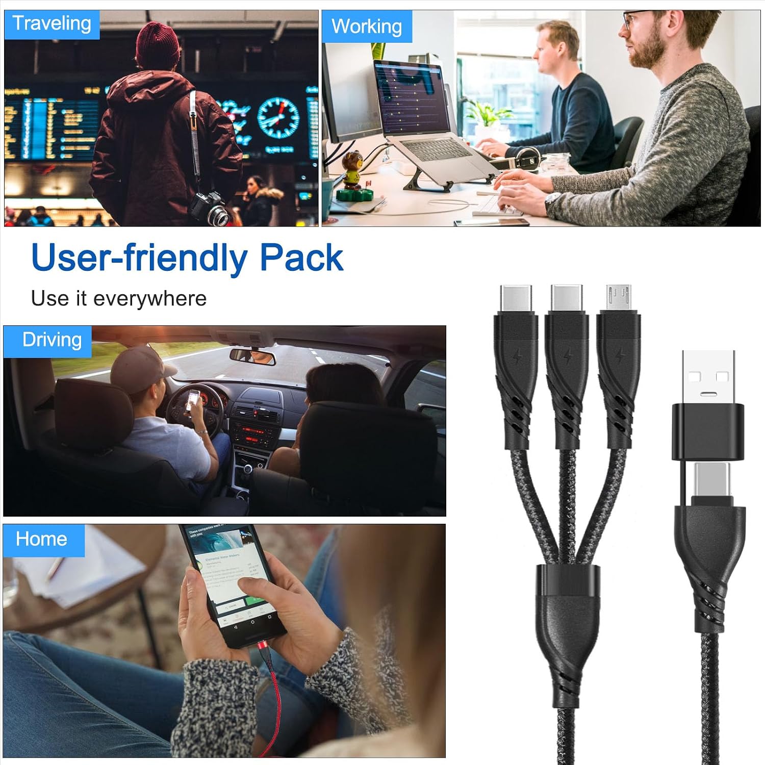Detalle 2 de Unillous Multi USB Kabel 5 in 1