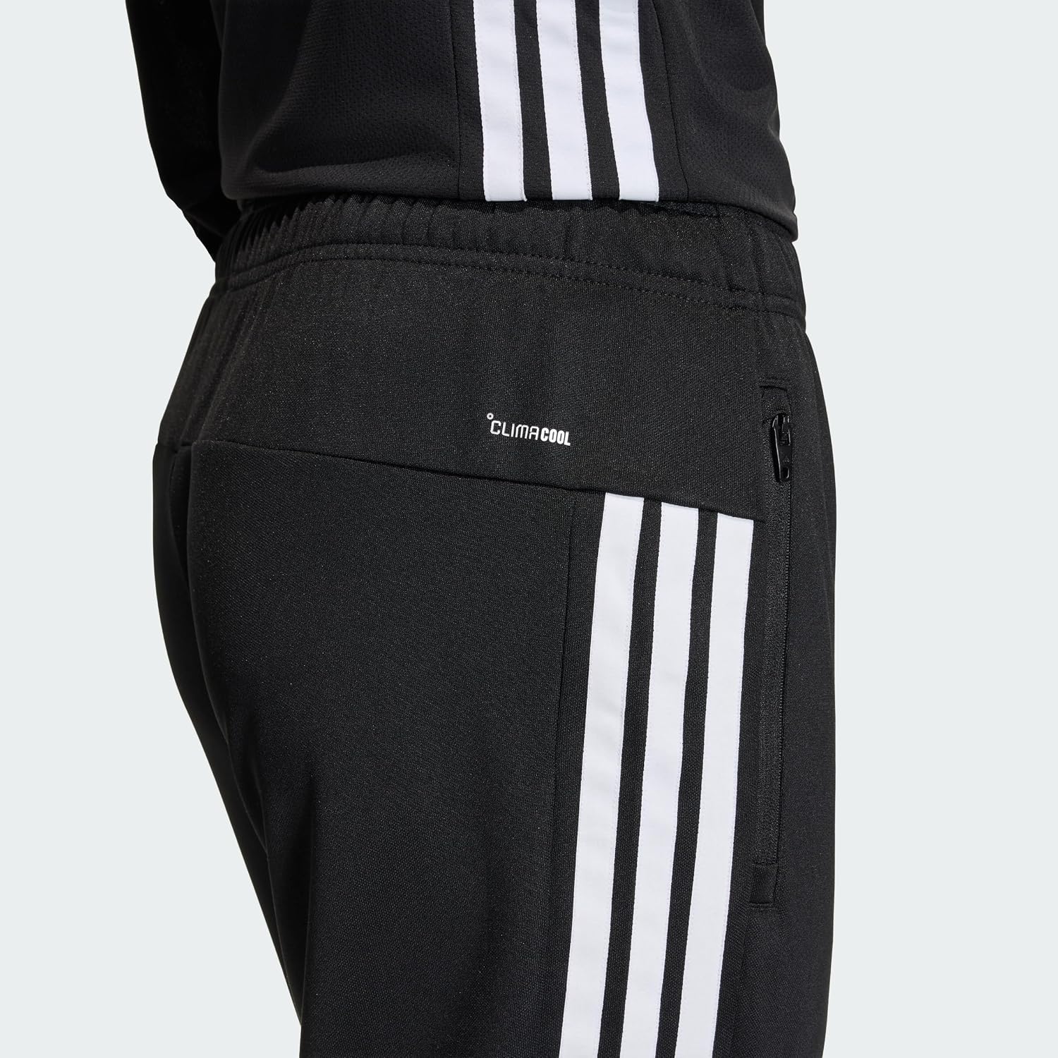 Detalle de adidas Herren Workout Essentials All-Set 3-Stripes Knit Pants – Schwarz/Weiß, Gr. L
