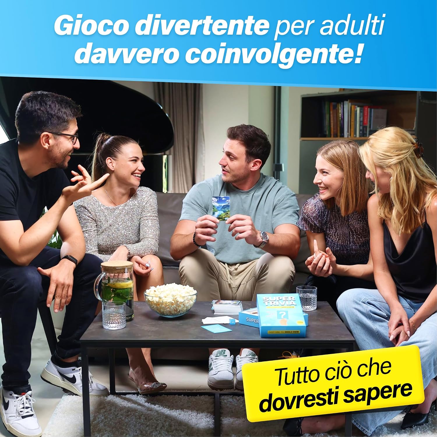 Detalle de Quanto ne sai? – Versione Italiana The World Game, gioco di trivia da tavolo per adulti e famiglie (1200 domande)