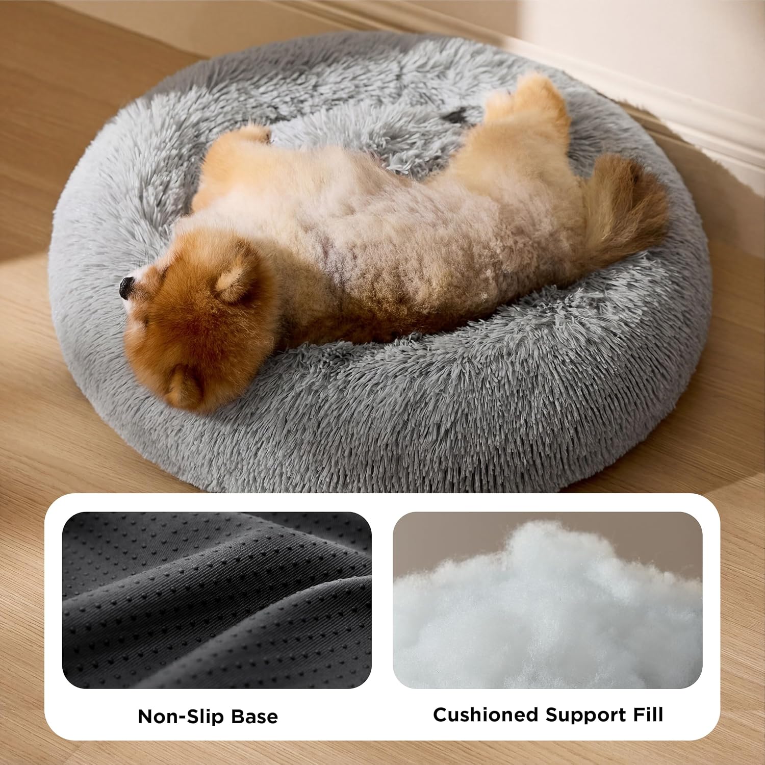 Detalle de Bedsure Round Dog Bed Medium 60x60x14cm