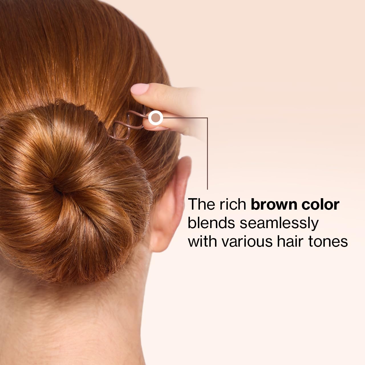 Detalle 2 de Kitsch Spiral Bobby Pins for Girls and Women – Hair Bun Maker, Rounded Tips, 3-Pcs (Brown)