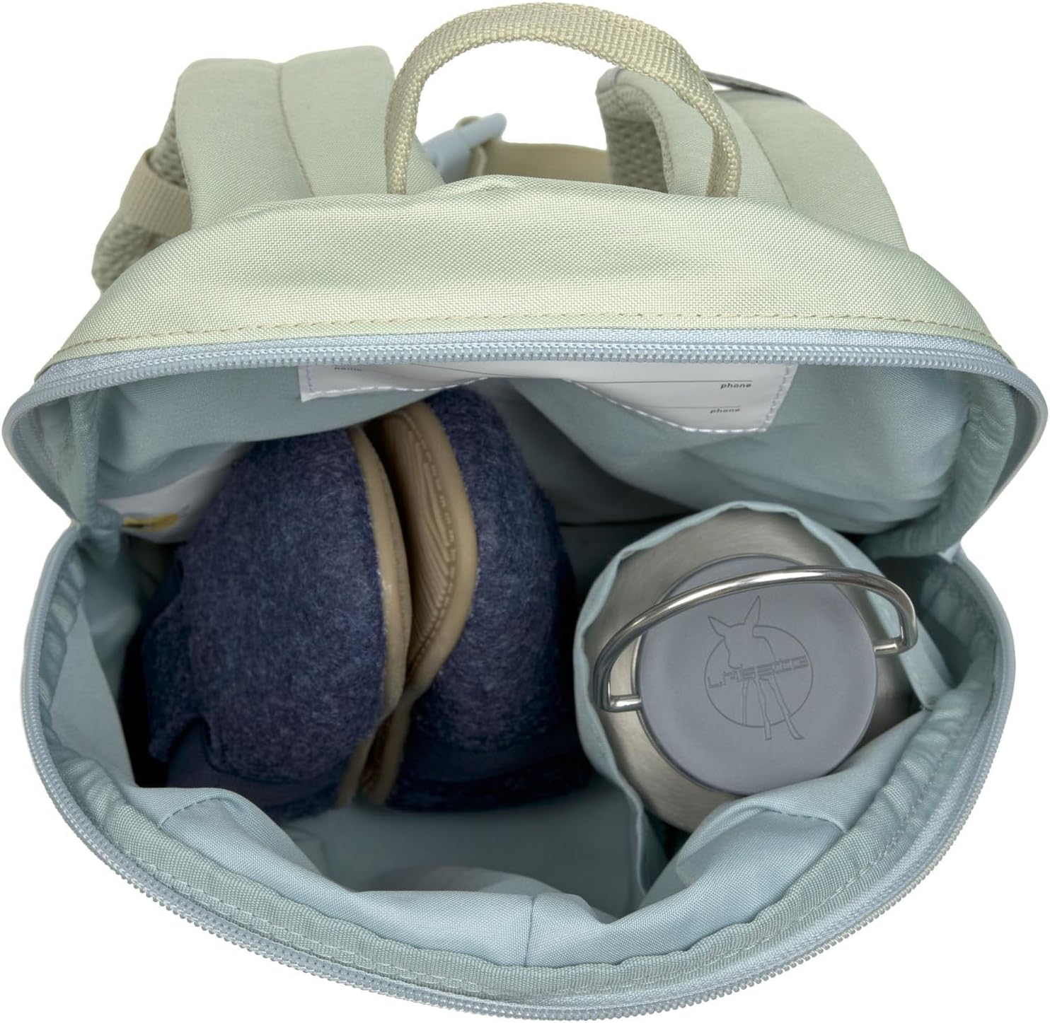 Detalle de LÄSSIG Kleiner Kinderrucksack für Kita – kompakt, wasserabweisend und sicher im Alltag