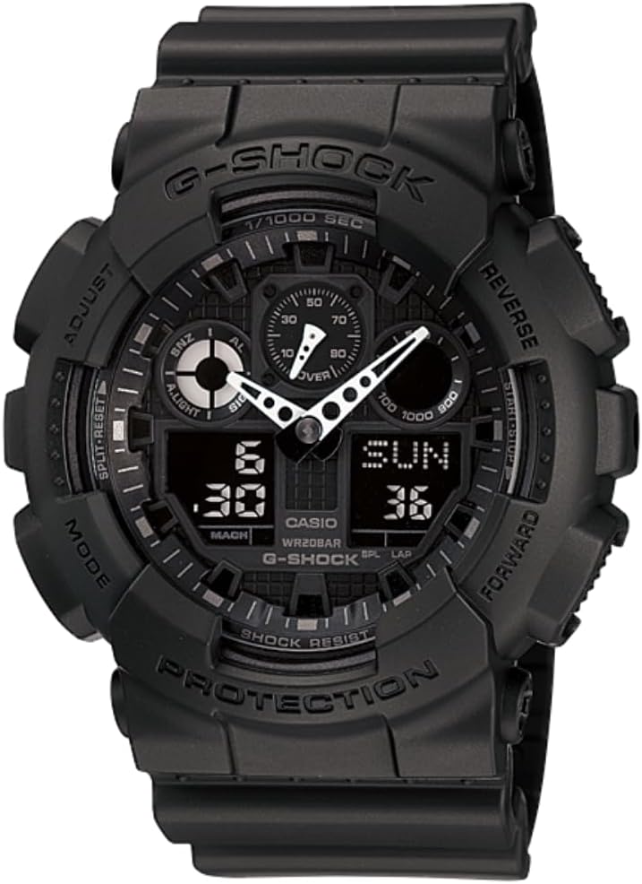 Detalle de Casio G-Shock GA100-1A1: Men's Tough Analog-Digital Watch