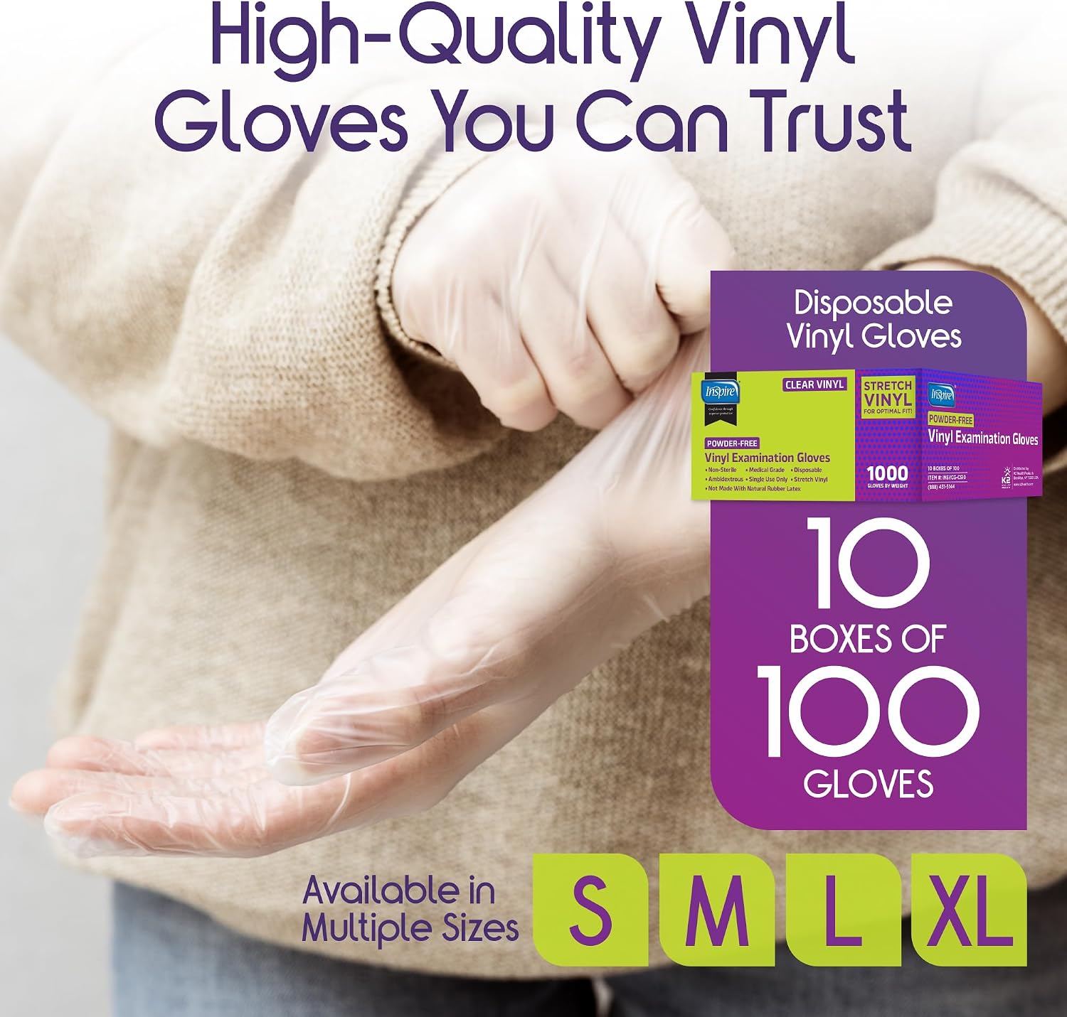 Detalle de Inspire Vinyl Disposable Gloves