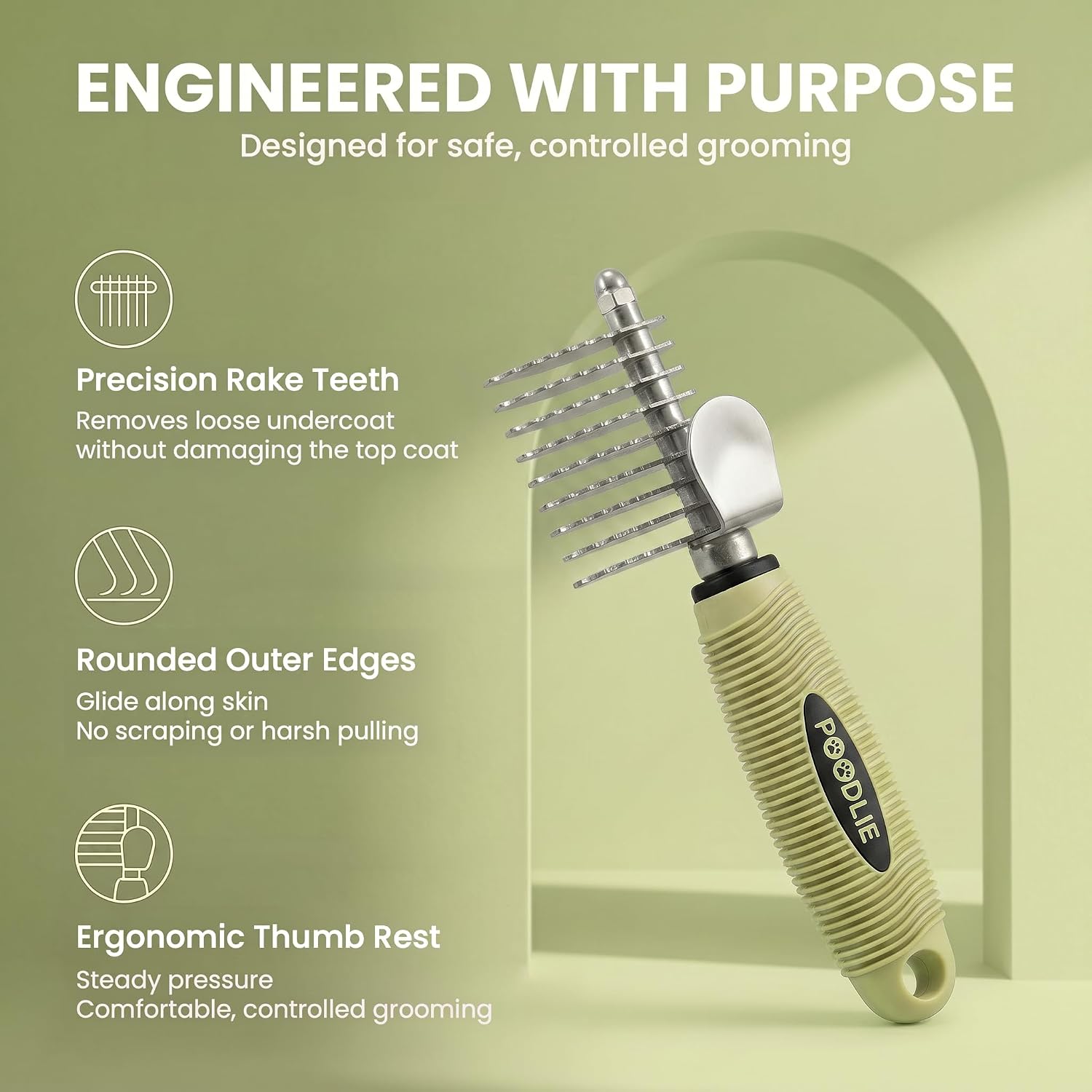 Thumbnail 6 de Poodle Pet Dematting Rake with 2.5-inch Blades