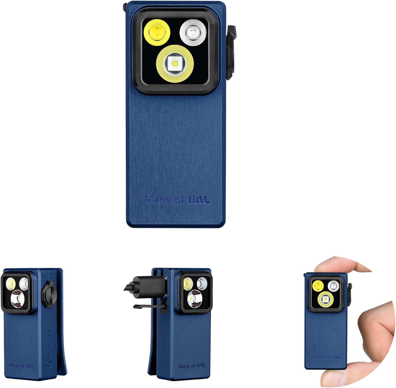 Detalle de OLIGHT Oclip Ultra 530 Lumen: torcia mini con clip, UV e raggio ampio
