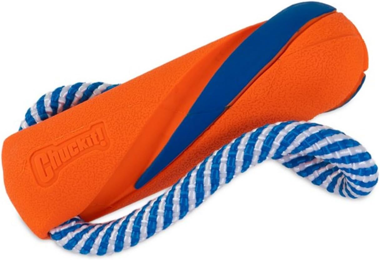 Detalle de Chuckit! Ultra Bumper Tug – hundleksak i gummi och rep för dragkamp och apport