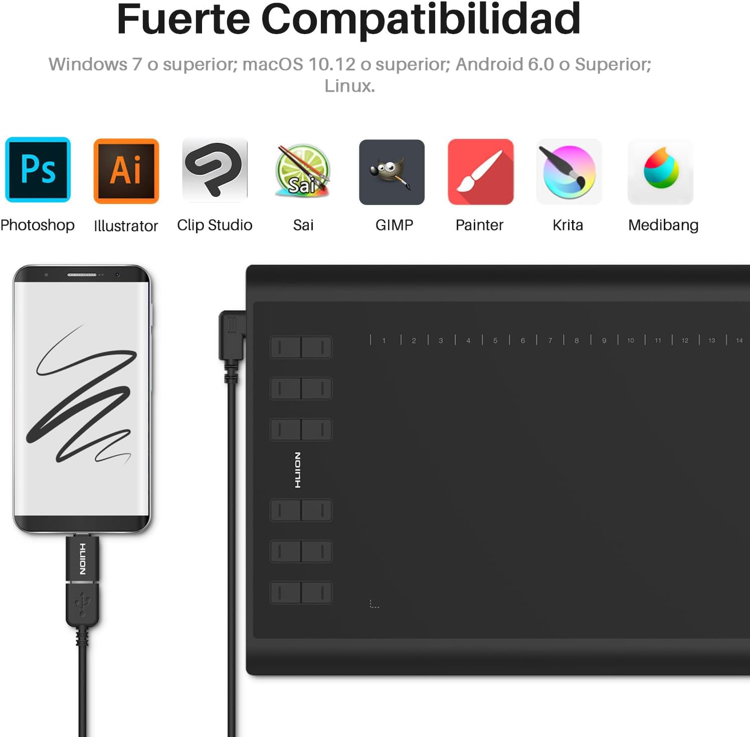 Thumbnail 7 de HUION Inspiroy H1060P Tableta Gráfica 10"x6.25" 🎨