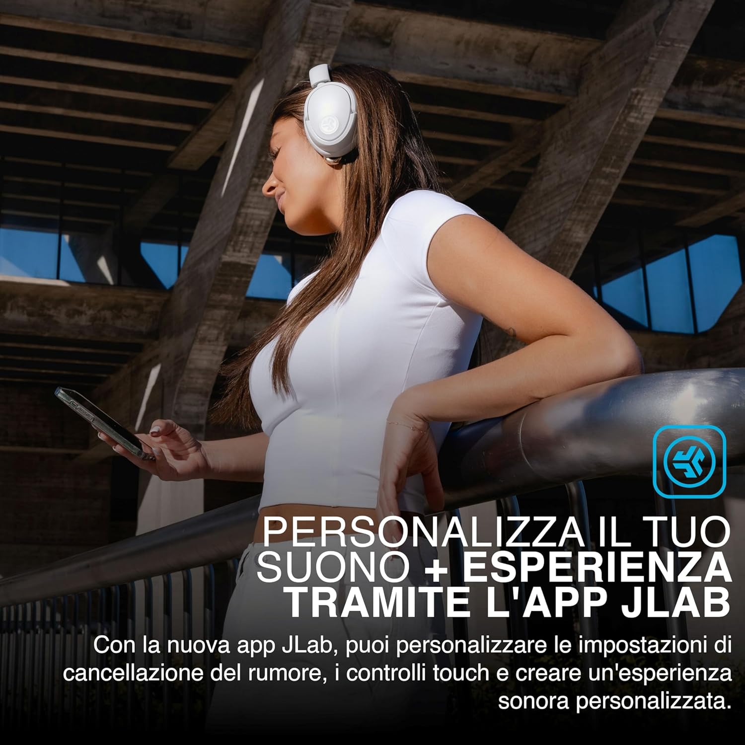 Thumbnail 4 de JLab JBuds LUX ANC – Cuffie Bluetooth over-ear wireless pieghevoli con cancellazione attiva del rumore e micro per chiamate