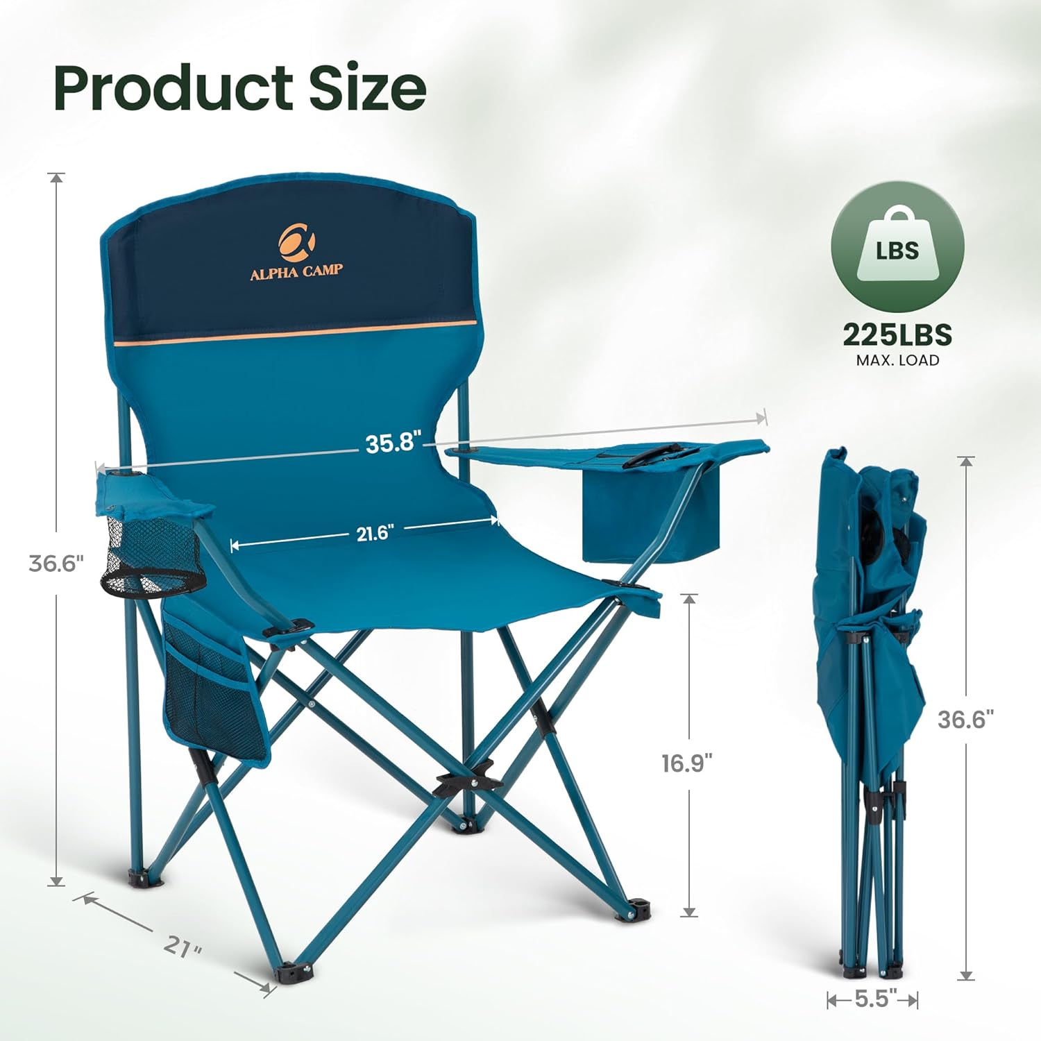 Thumbnail 1 de ALPHA CAMP Alpha Camp folding chair set of 2