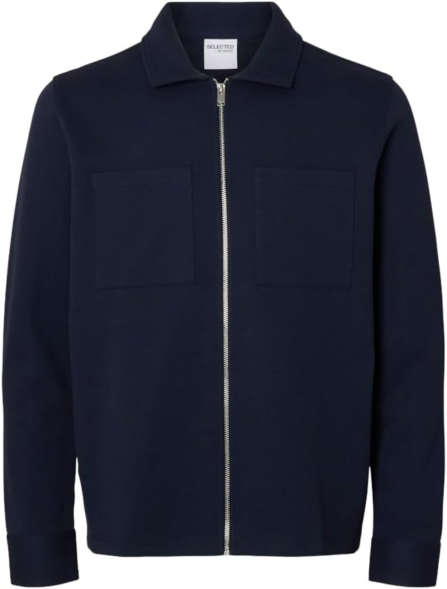 Thumbnail 2 de Selected Homme Slhjackie sweat zippé noir à col polo