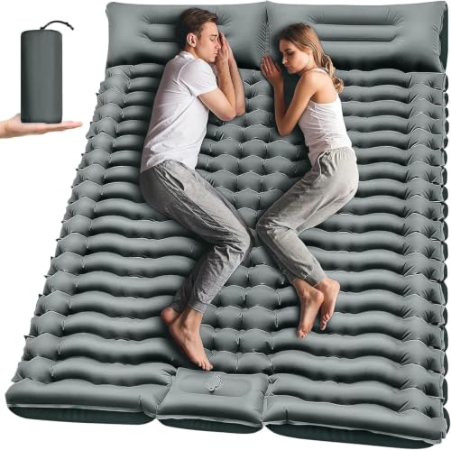 Detalle de Yuzonc Doppelschlafmatte – ultraleichte 2-Personen-Campingmatte mit Fußpumpe
