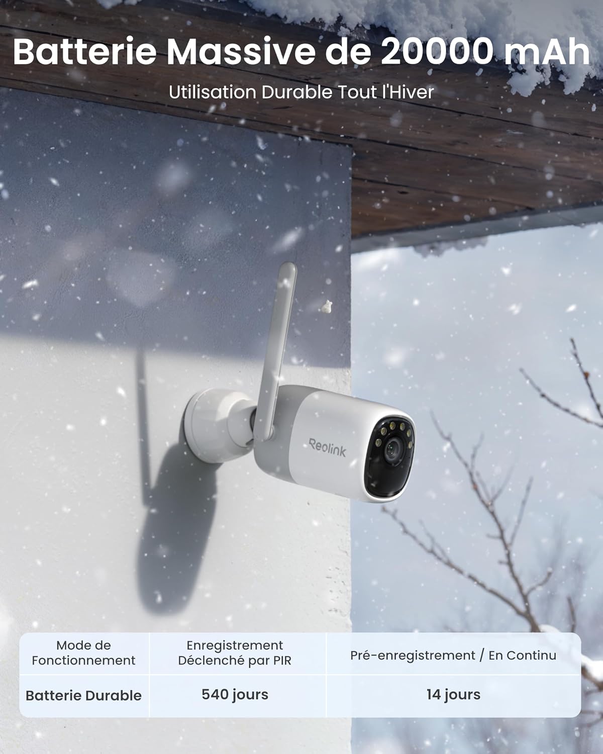 Detalle de Reolink Altas caméra surveillance 540 jours