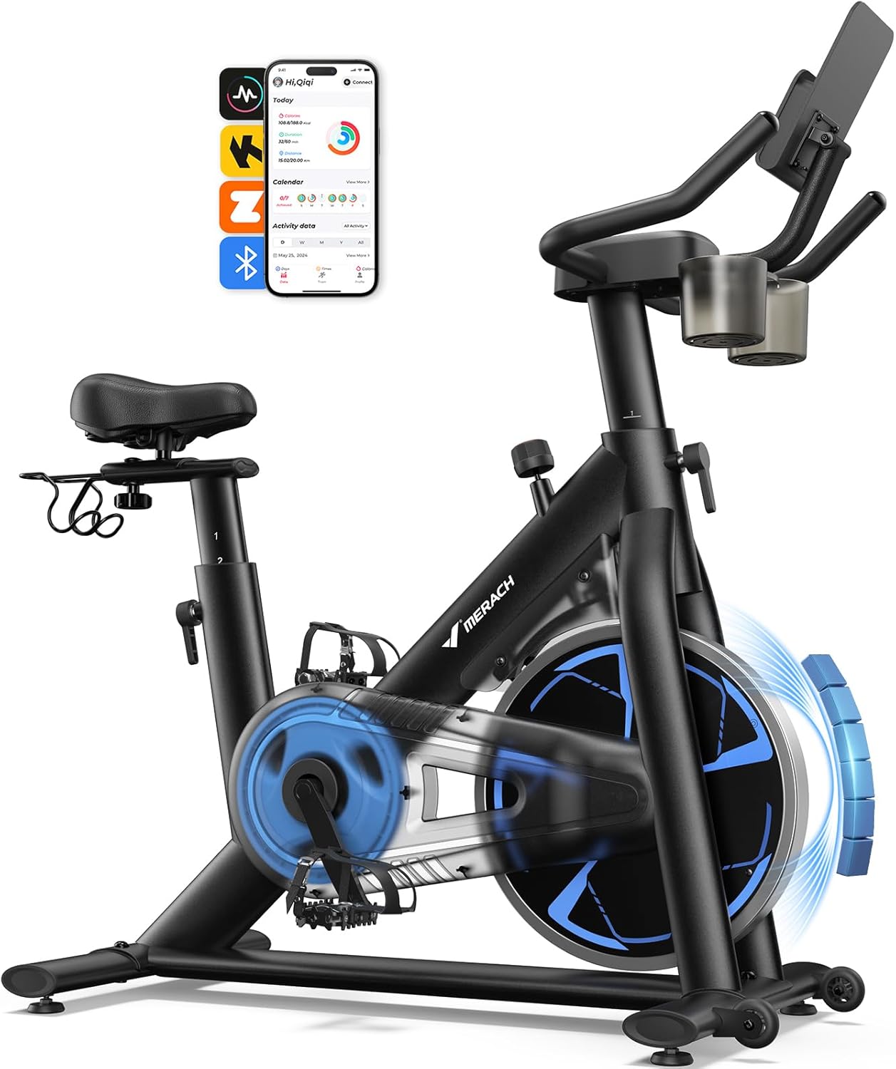 Merach S36 Magnetic Exercise Bike 330 lb capacity