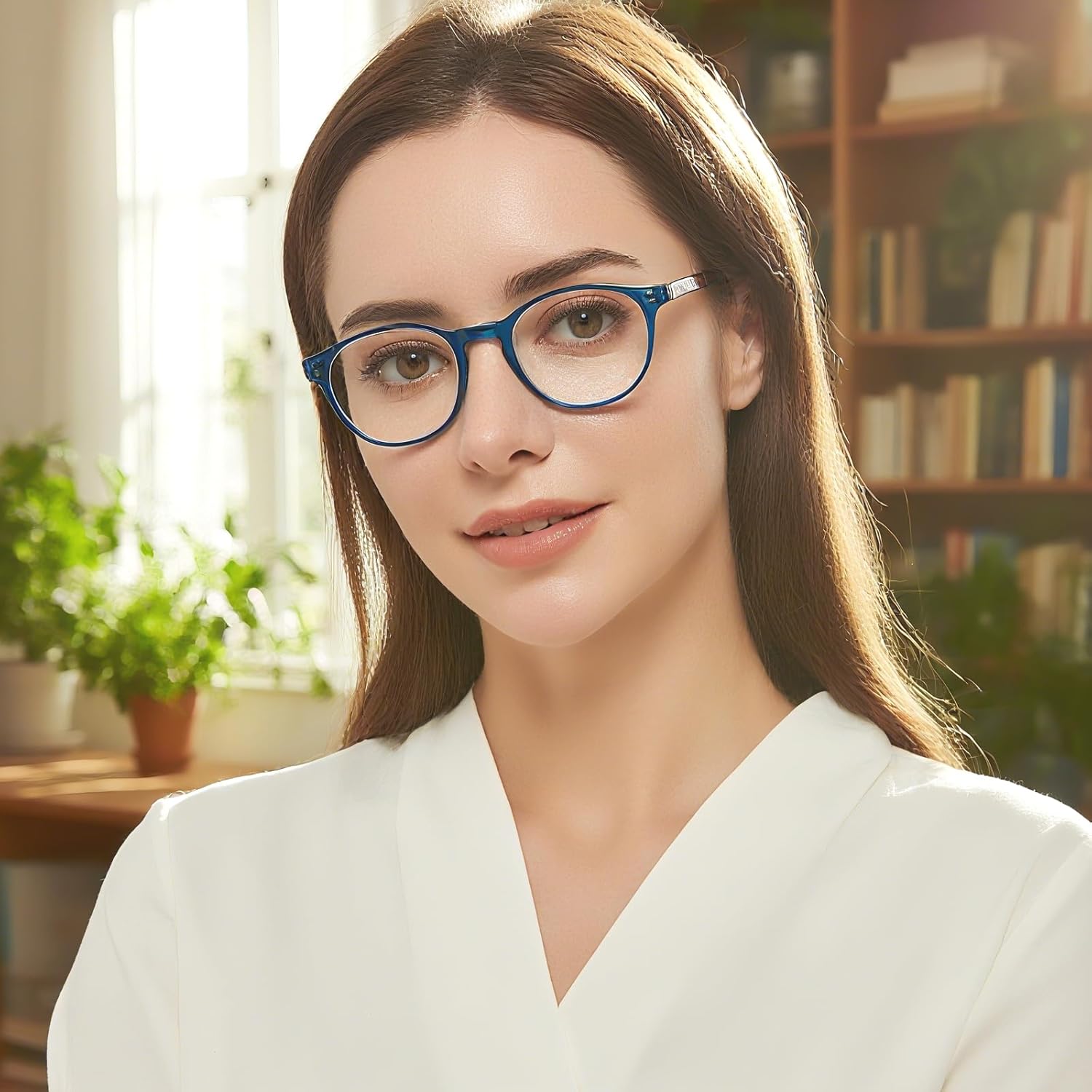 Detalle 2 de NORPERWIS 5 Pairs Reading Glasses: Standard Fit with Spring Hinges (2.75x, 5 Colors) for Men and Women