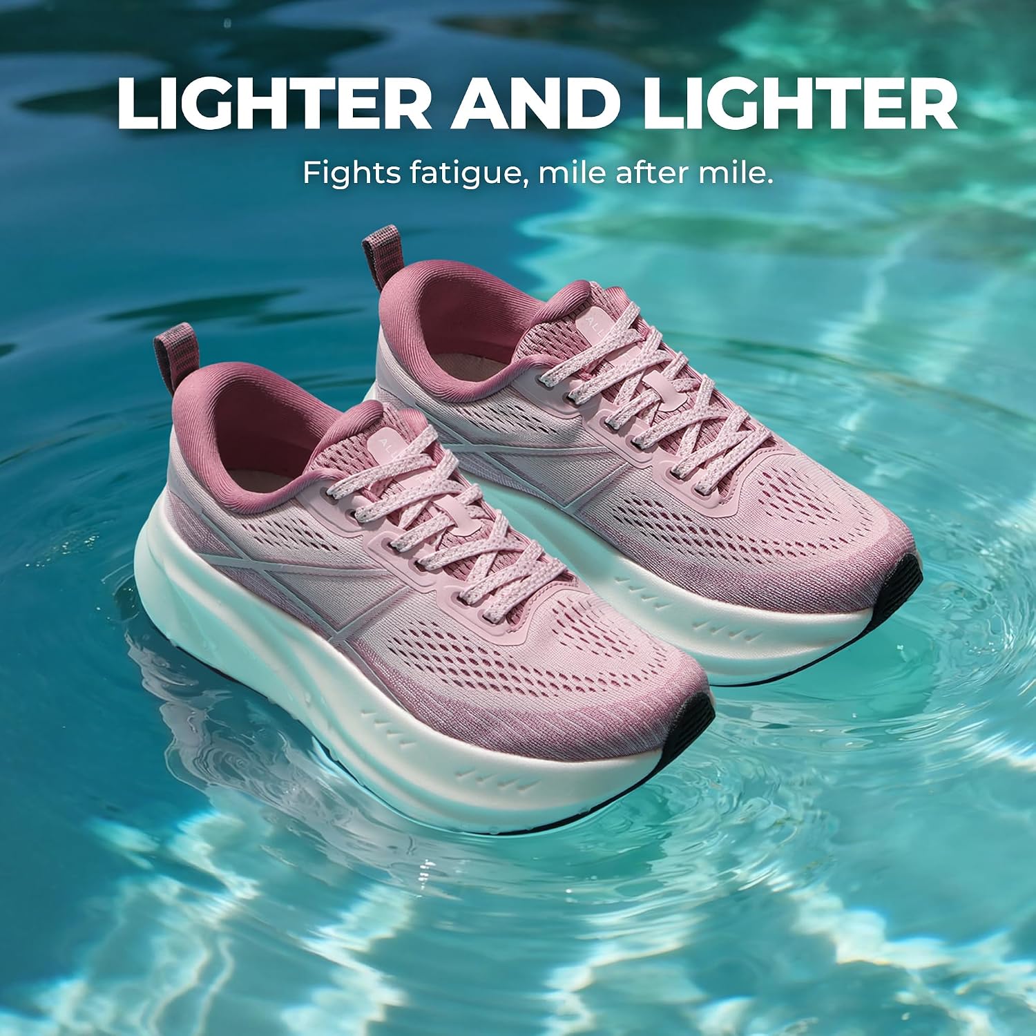 Detalle de ALLSWIFIT Women's Road Running Shoes: Cushioned, Lightweight, and Stable