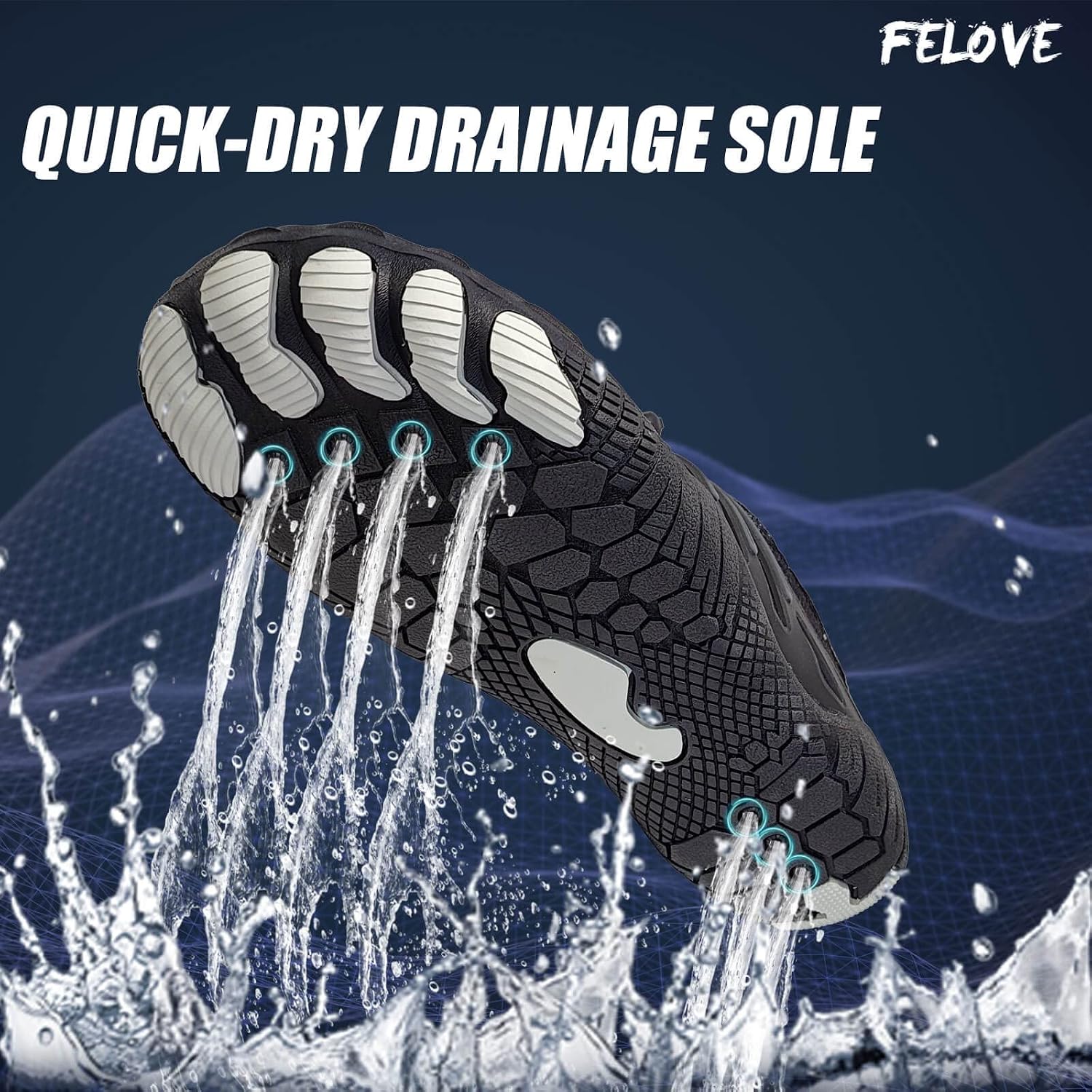 Detalle 2 de FELOVE Badeschuhe Barfußschuhe ultraleicht