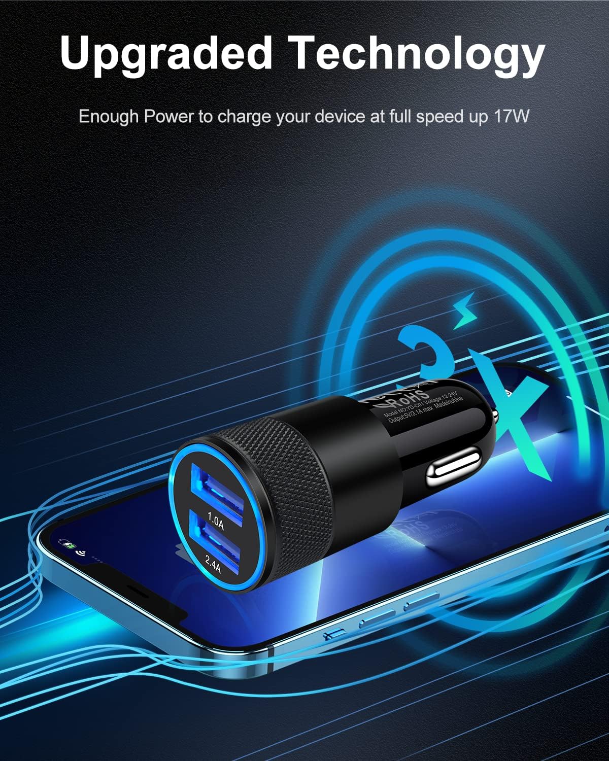 Thumbnail 2 de Car Charger Dual Port 3.4A Fast Charge