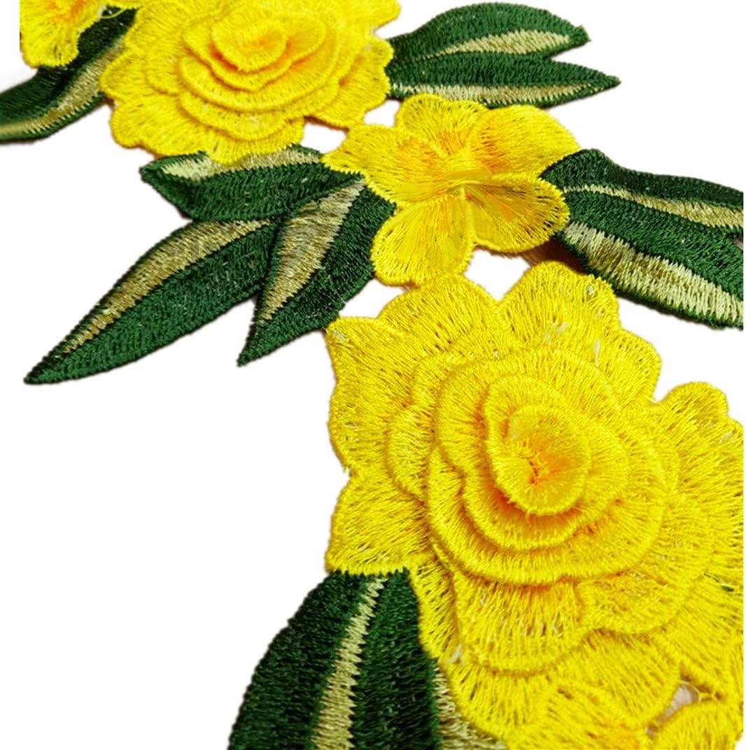 Detalle de Embroidered Flower Appliqué Patches 15-Inch
