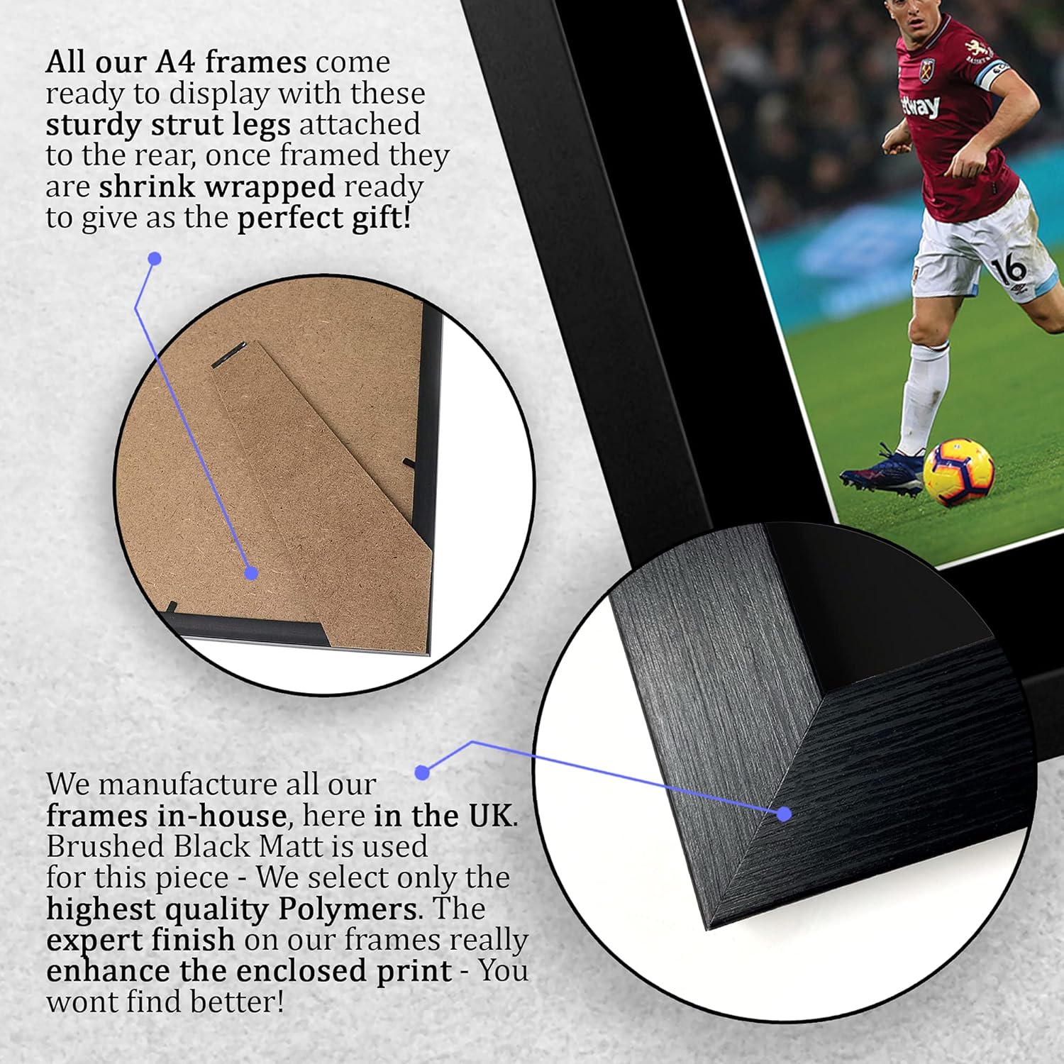 Thumbnail 6 de HWC Trading FR Mark Noble Gift Signed Framed A4 Print