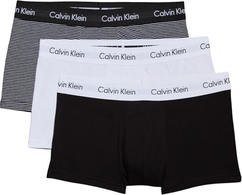 Detalle de Calvin Klein Uomo Boxer a Vita Bassa (3 pezzi) - Cotone Elasticizzato Multicolore