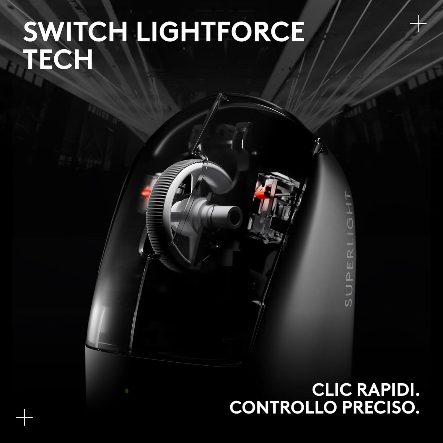 Thumbnail 5 de Logitech G PRO X SUPERLIGHT 2 LIGHTSPEED (versione Est Europa) aggiornamento 8K, mouse gaming wireless USB-C HERO 2 60 g Nero