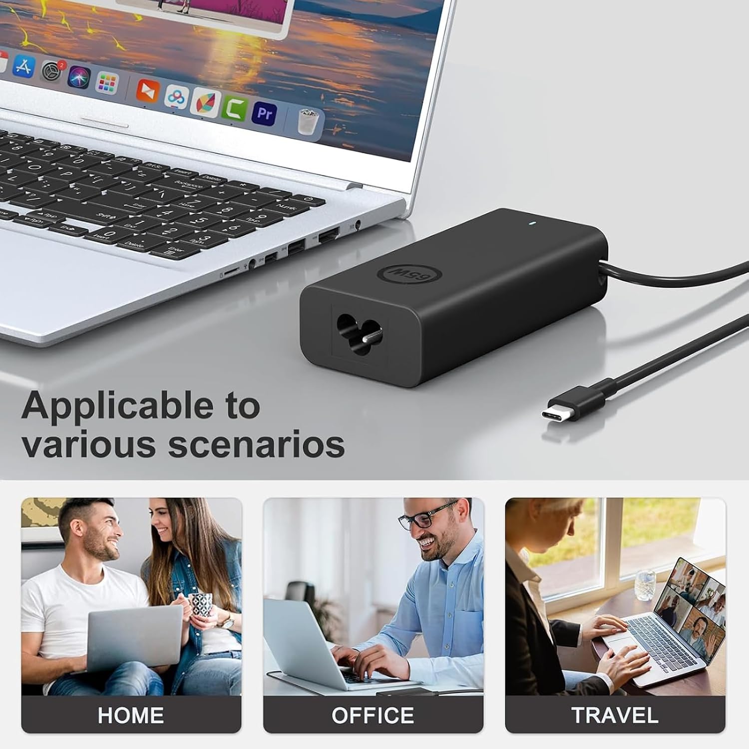 Thumbnail 6 de COOYA 65W USB-C Power Adapter for Dell Laptops: Practical USB-C Charger with Solid Compatibility