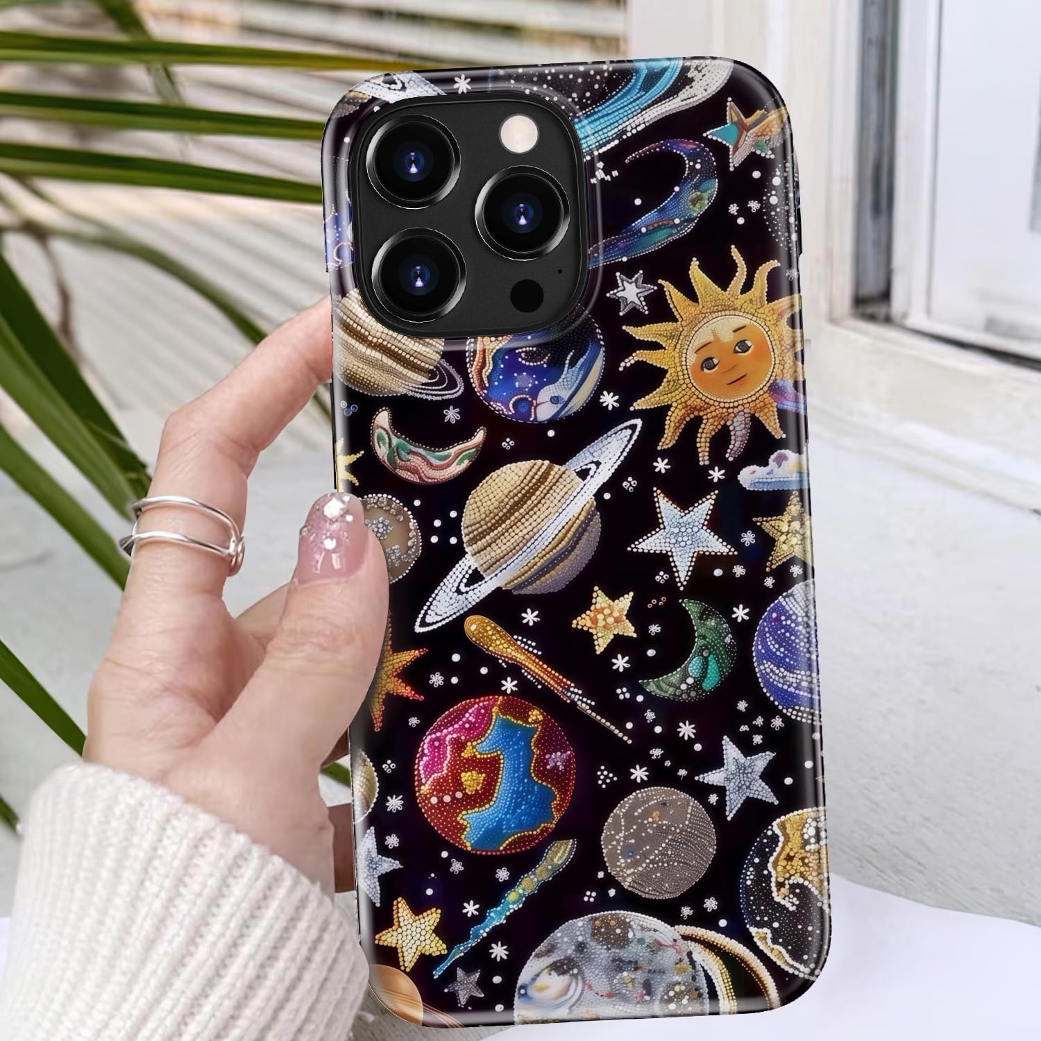 Detalle de Goodon iPhone 13 Pro Floral Case, MagSafe-Compatible Dual-Layer Cover
