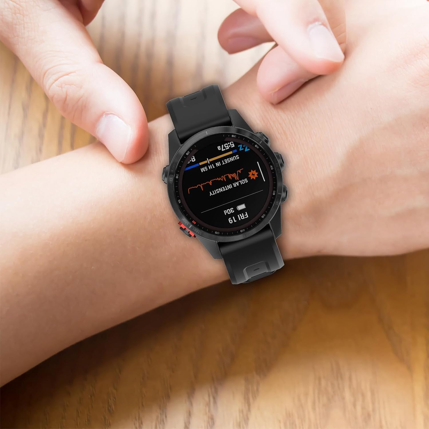 Thumbnail 5 de QuickFit 26mm Replacement Band Silicone Strap for Garmin Fenix & Epix (Quick spring fit)