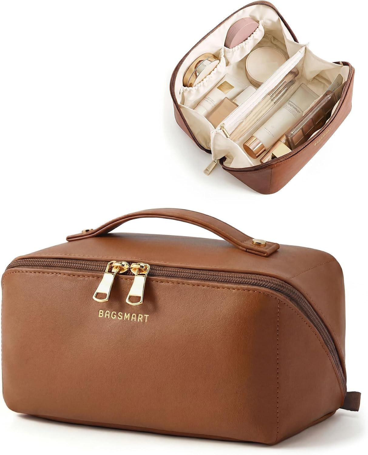 Detalle de BAGSMART Makeup Bag in PU Leather