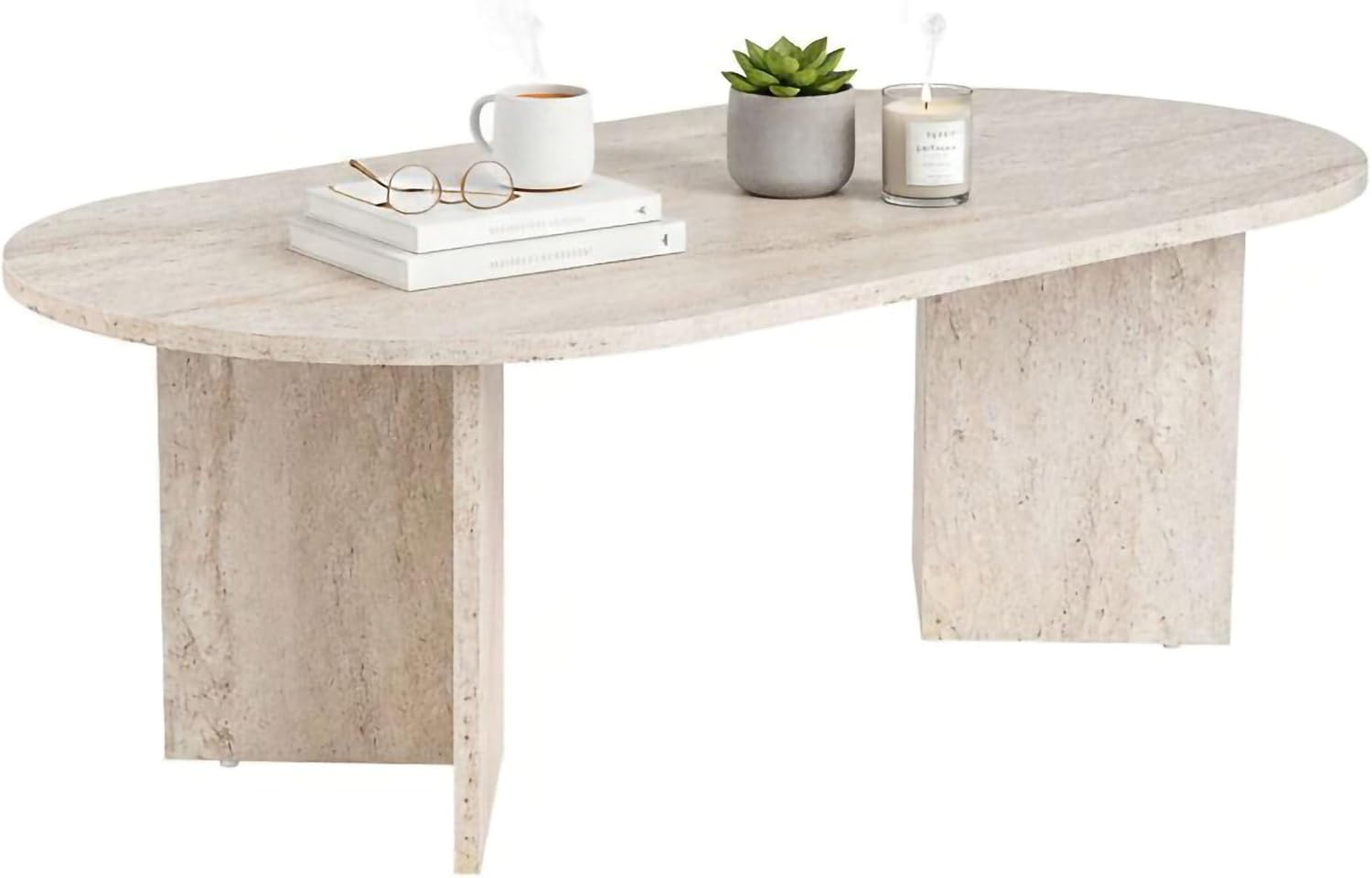 Detalle de Dmora Parrano tavolino 119x60x40 cm beige