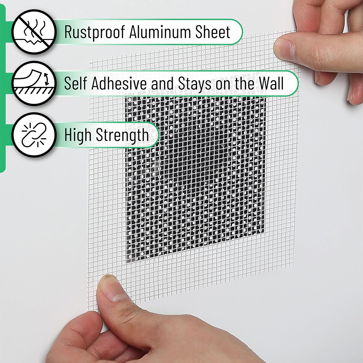 Detalle de Bates Choice AWRP12B211 Drywall Repair Kit, Aluminum Patches in Three Sizes