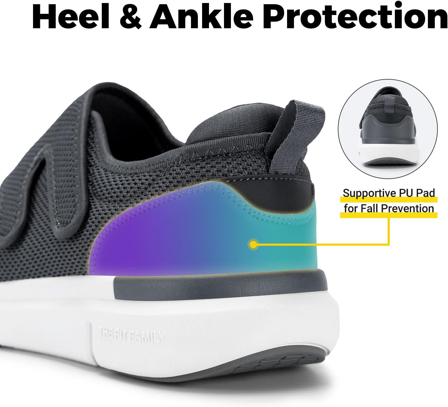Thumbnail 5 de FitVille Scarpe Diabetici da Uomo Extra Large: comfort e supporto per piedi gonfi e neuropatia