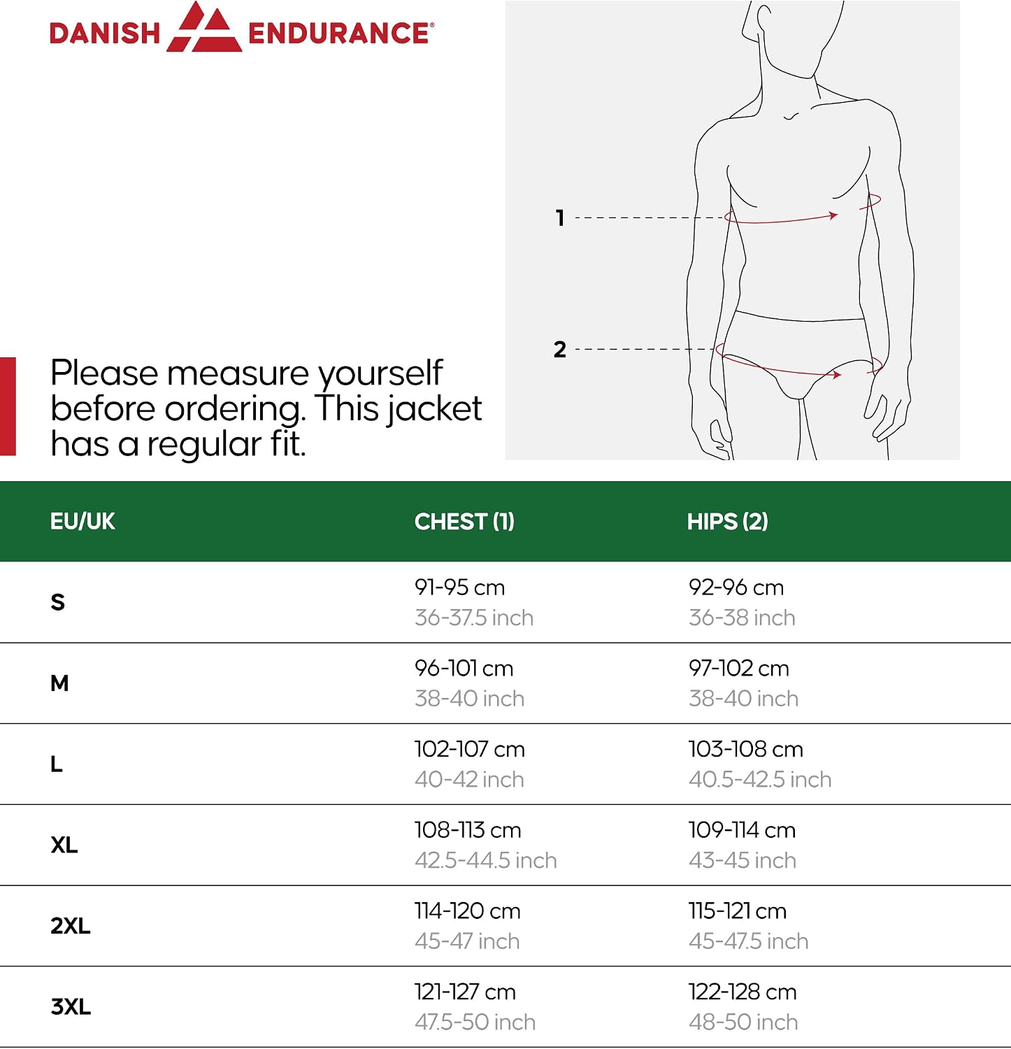 Thumbnail 5 de DANISH ENDURANCE Men's Packable Windbreaker Jacket, Lightweight and Windproof