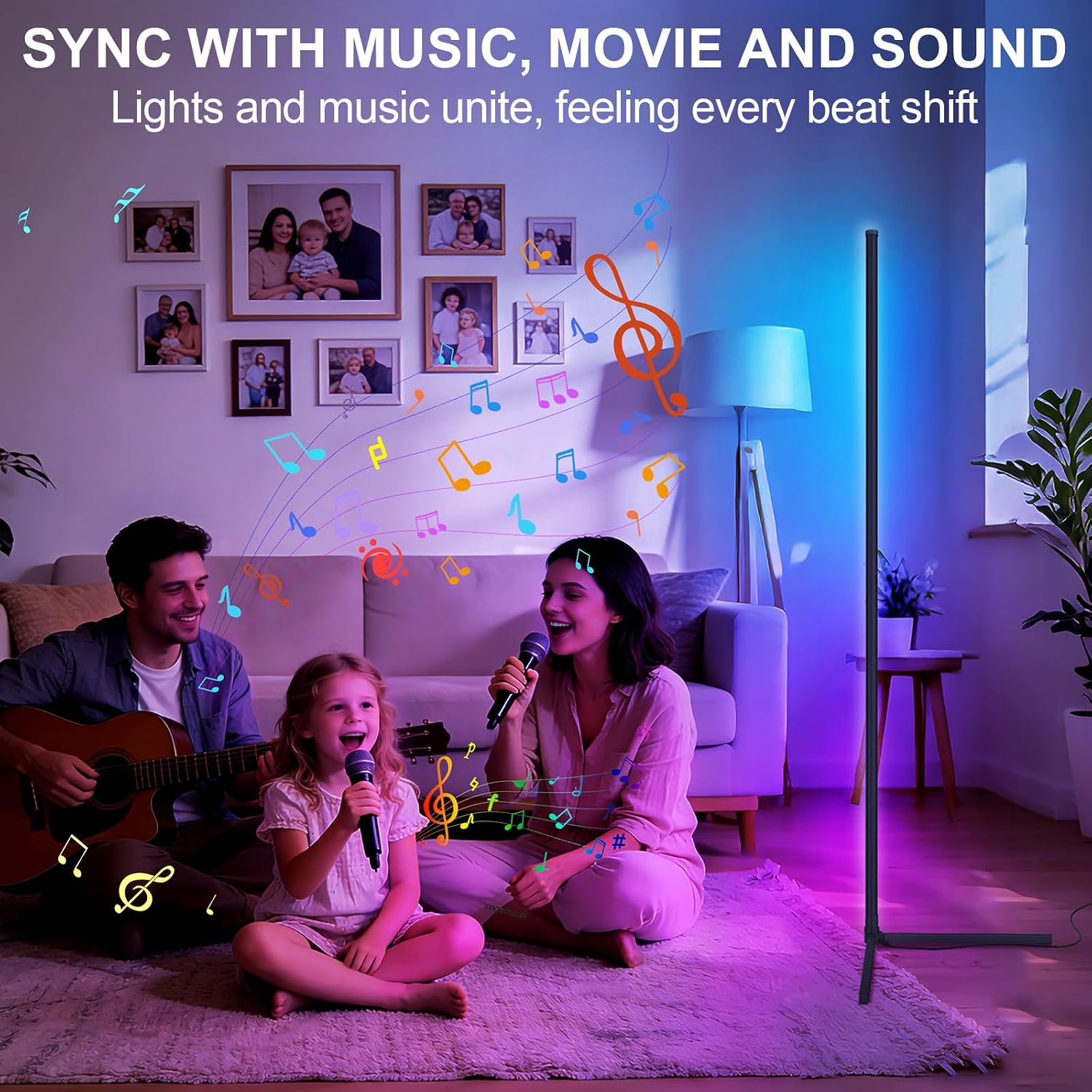 Detalle 2 de CS COSDDI LED Floor Lamp: Smart RGB Corner Lamp