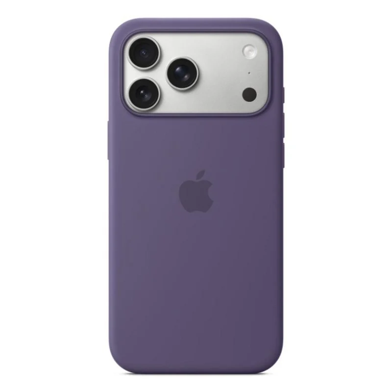 Detalle de Funda de Silicona Purple Fog con MagSafe para iPhone 17 Pro Max — Apple