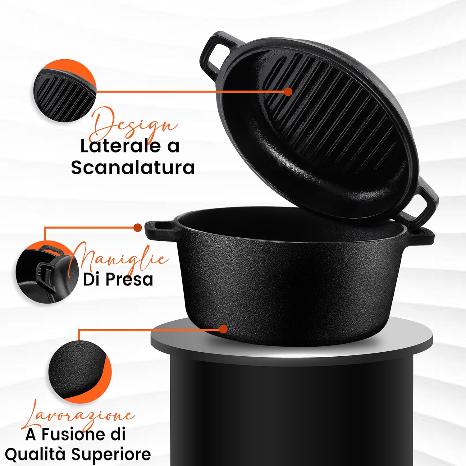 Detalle 2 de Forno olandese in ghisa Kichly 4,7 L