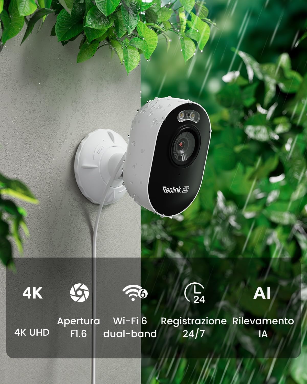 Thumbnail 1 de Reolink Telecamera Sicurezza 4K Wi‑Fi 6 Outdoor 🔒
