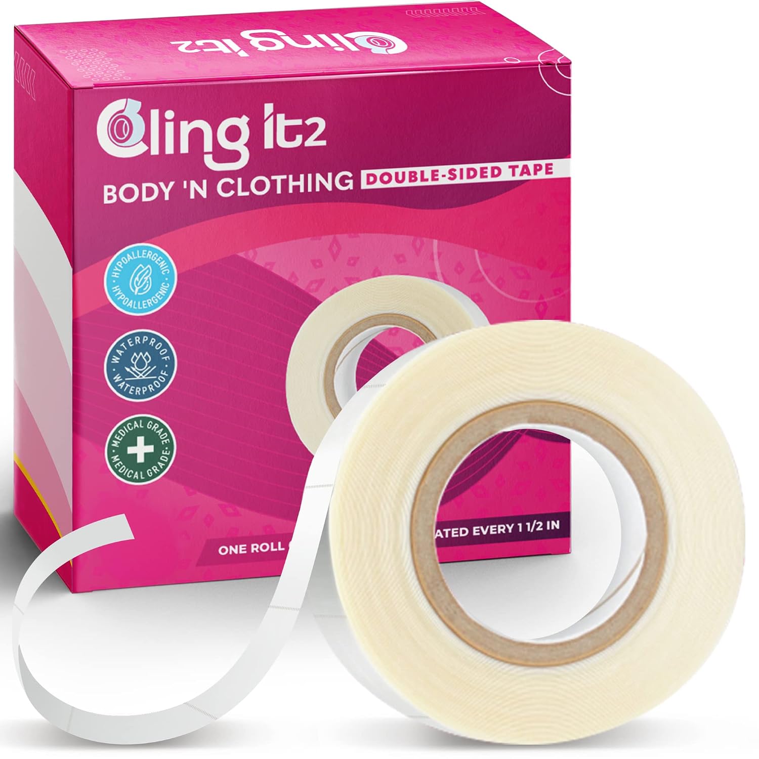 Detalle de Double-Sided Clothing Tape, Perforated Roll