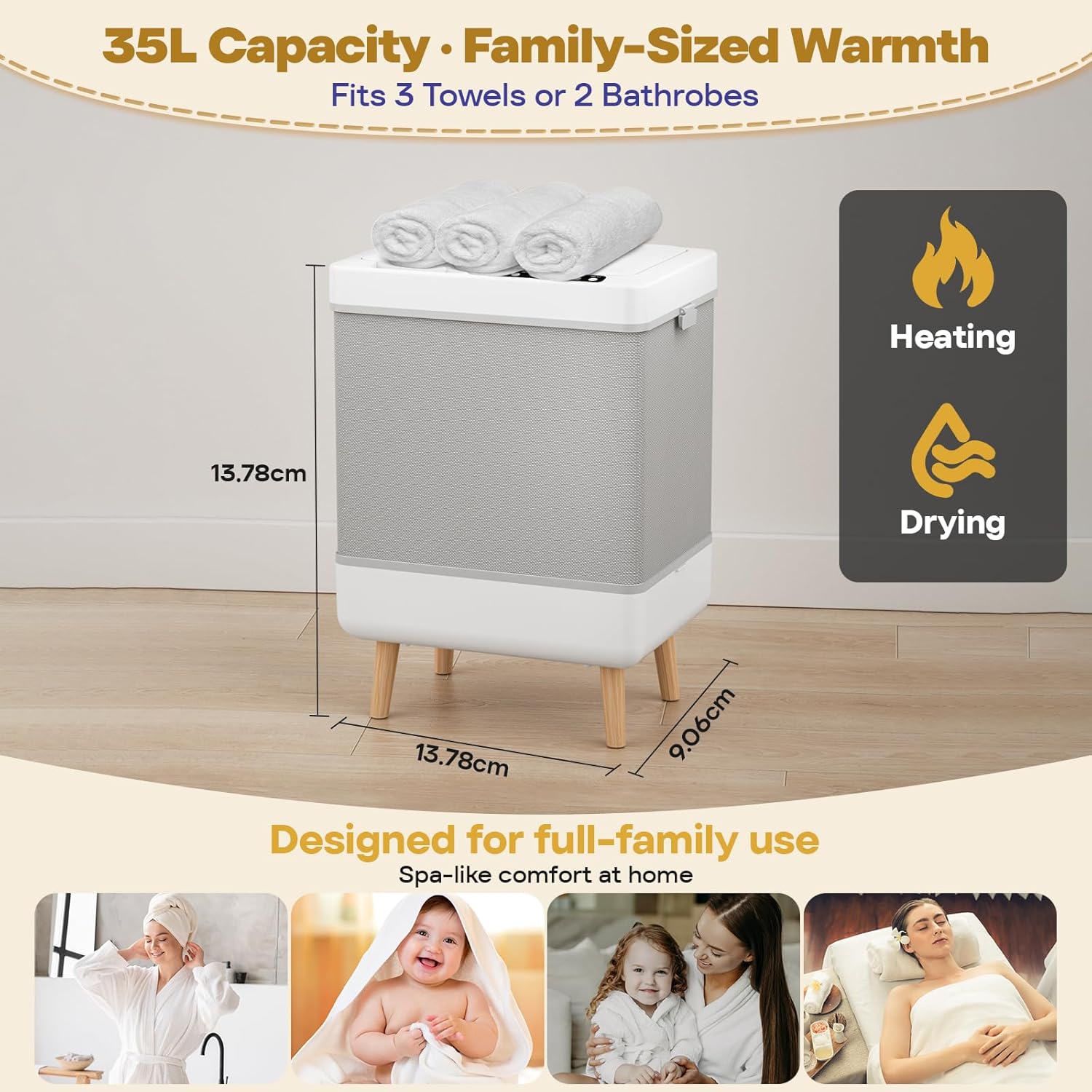Thumbnail 5 de VIPBATH 35L Towel Warmer Gift Set — family towel warmer
