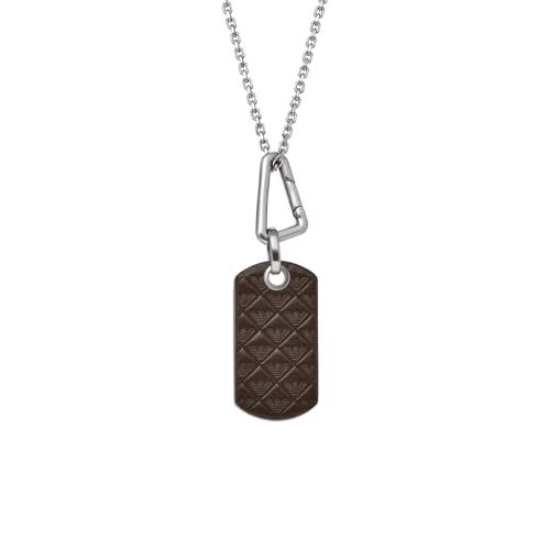 Detalle de ARMANI Jewelry par Emporio Armani – Chaîne/Bracelet en acier inoxydable, finition mate argentée, fermoir mousqueton