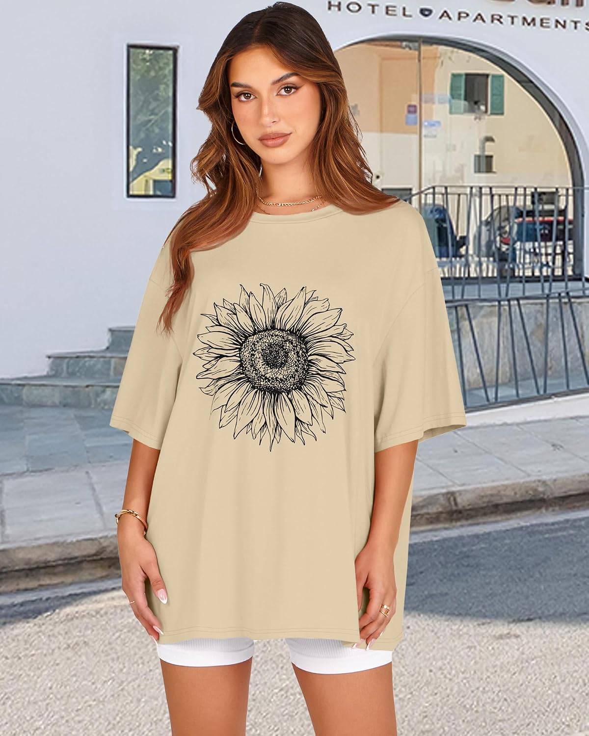 Thumbnail 4 de Womens Oversized Tshirt Loose Fit Short Sleeve